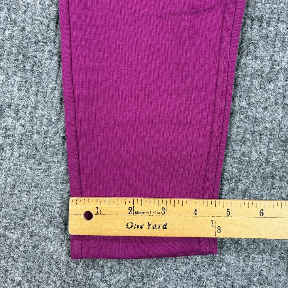 Lands End Serious Sweats Womens Medium Pink Fleece Lined Leggings Pull On - Picture 9 of 10